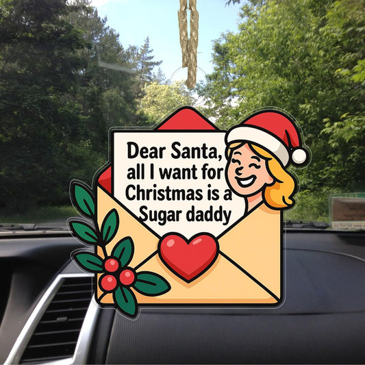 All I Want For Christmas Envelope Letter Acrylic Ornament, Funny Ornament, Envelope to Santa Ornament, Christmas Wishlist Envelope Acrylic Ornament – Personalized Christmas Tree