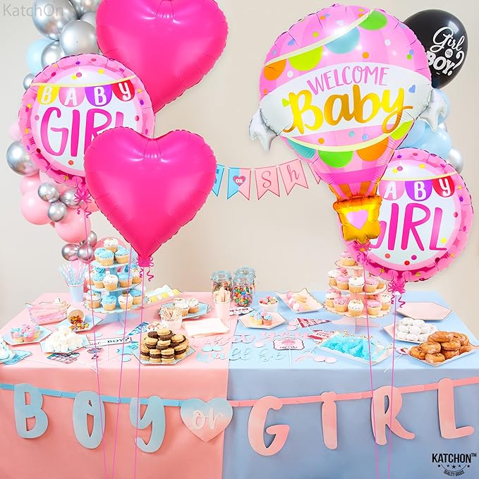 KatchOn, Its A Girl Balloon Set - Pack of 5 | Welcome Baby Girl Balloons, Gender Reveal Decorations for Girl | Welcome Home Baby Girl Balloons for Baby Shower Decorations
