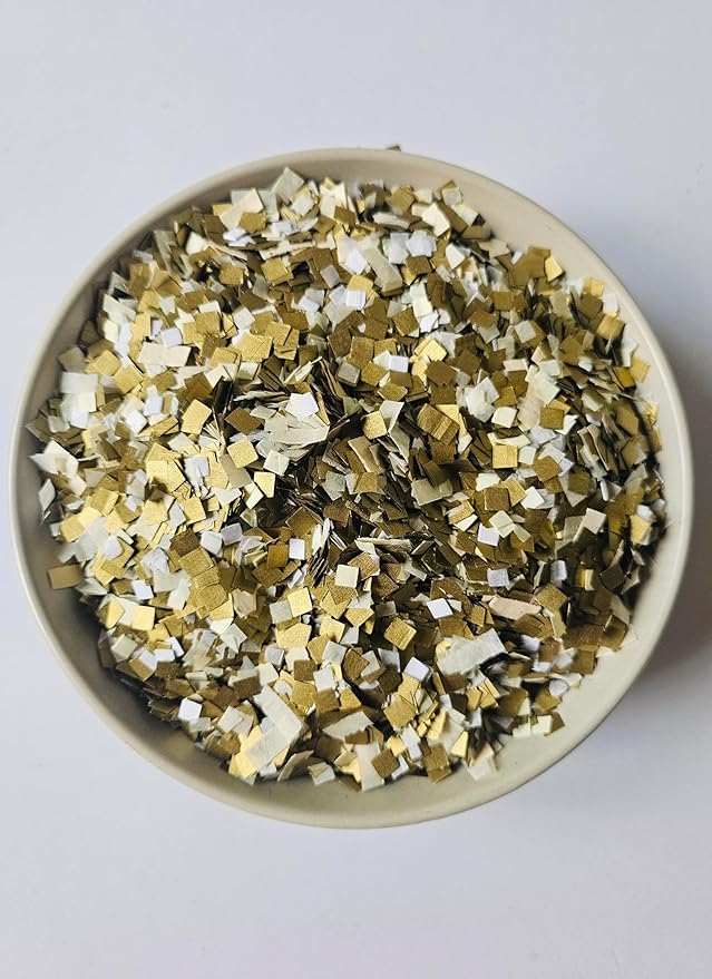 Inside My Nest Gold Ivory Confetti Mix Biodegradable Wedding Party Decor (75g)