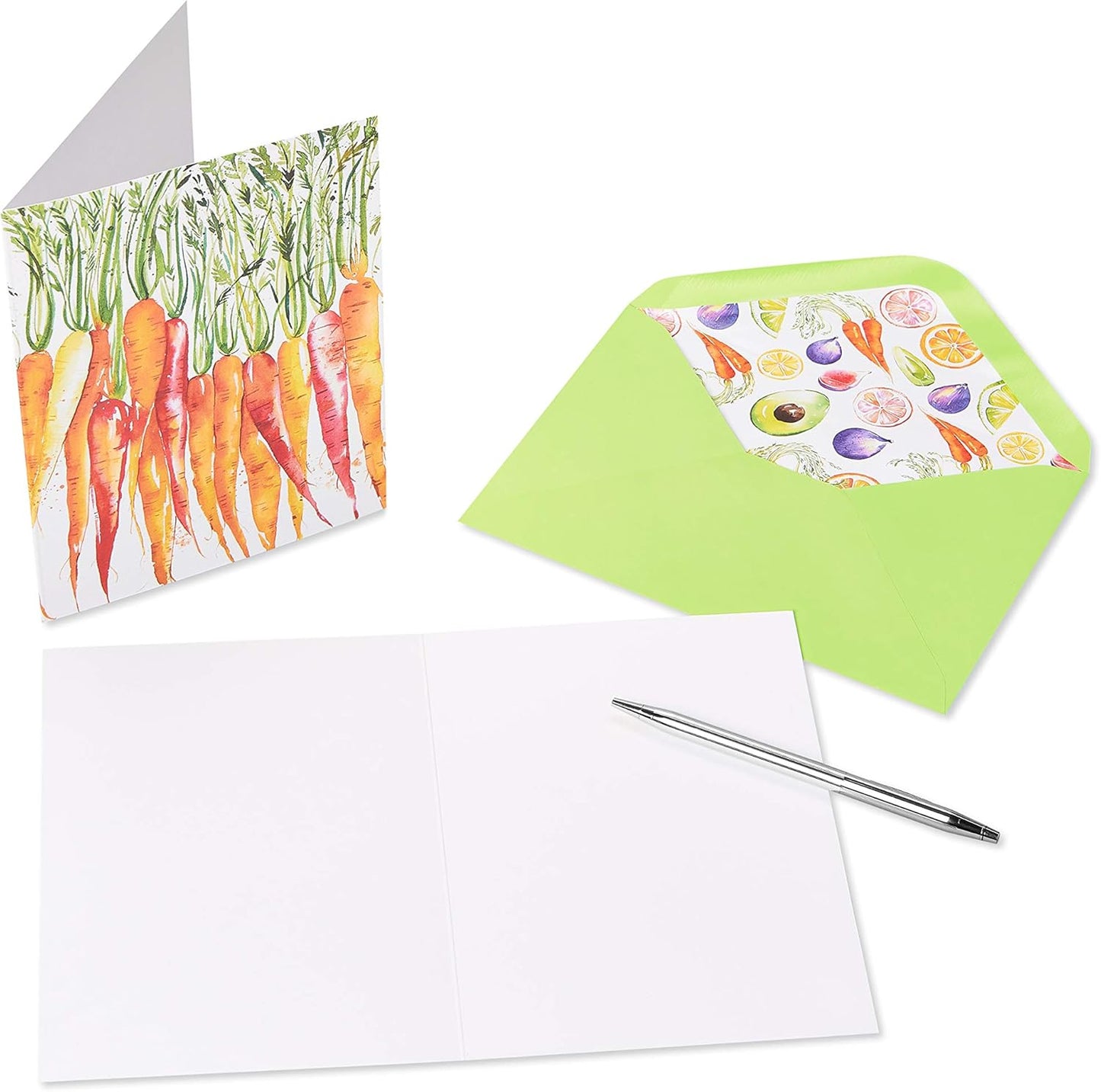 Papyrus Thank You Cards with Envelopes, Fruits and Vegetables (20-Count)