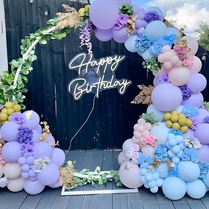 110pcs Pastel Purple Balloons 12inch Light Purple Latex Party Balloons for Graduation, Easter, Wedding, Birthday, Bridal Shower, Rainbow Party, Baby Shower, Anniversary Party Decorations