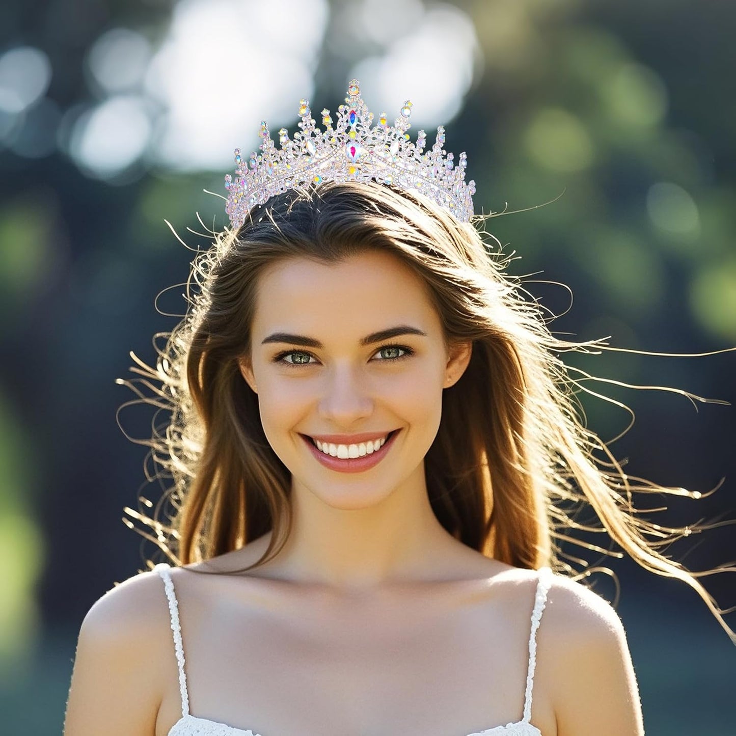 Kamirola Crystal Crowns and Tiaras Headband for Girl or Women Birthday Party Wedding Prom Bridal Halloween Christmas （TR19）