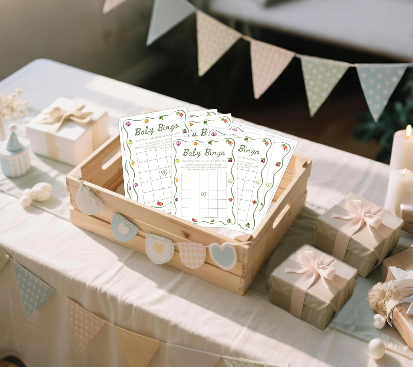Baby Shower Bingo Game for 30 Guests with 30 Game Cards, Baby Shower Supplies & Decorations (DV41)
