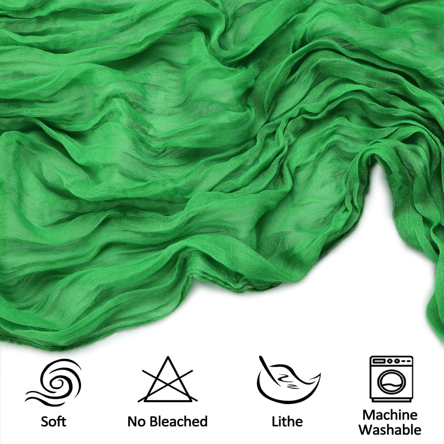 6 Pack 10FT Green Cheesecloth Table Runner 35x120 Inch Gauze Rustic Boho Table Runner Cheese Cloth for Wedding Decor Birthday Party Bridal Baby Shower Table Centerpiece Decoration