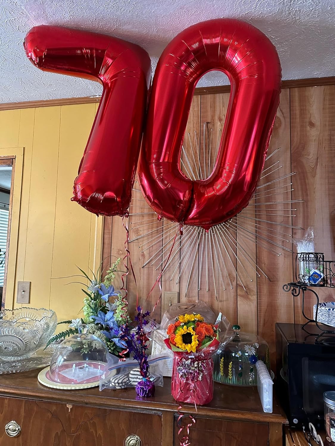 Smlpuame 40 inch Number Balloon 0-9 Red Large Number 90 Balloons,Digital Balloons for Birthday Party Celebration Decorations Supplies, Helium Foil Number Balloons for Wedding Anniversary