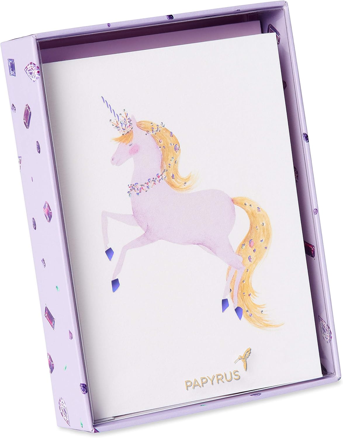 Papyrus Blank Cards with Envelopes, Sophisticated Unicorn (12-Count)
