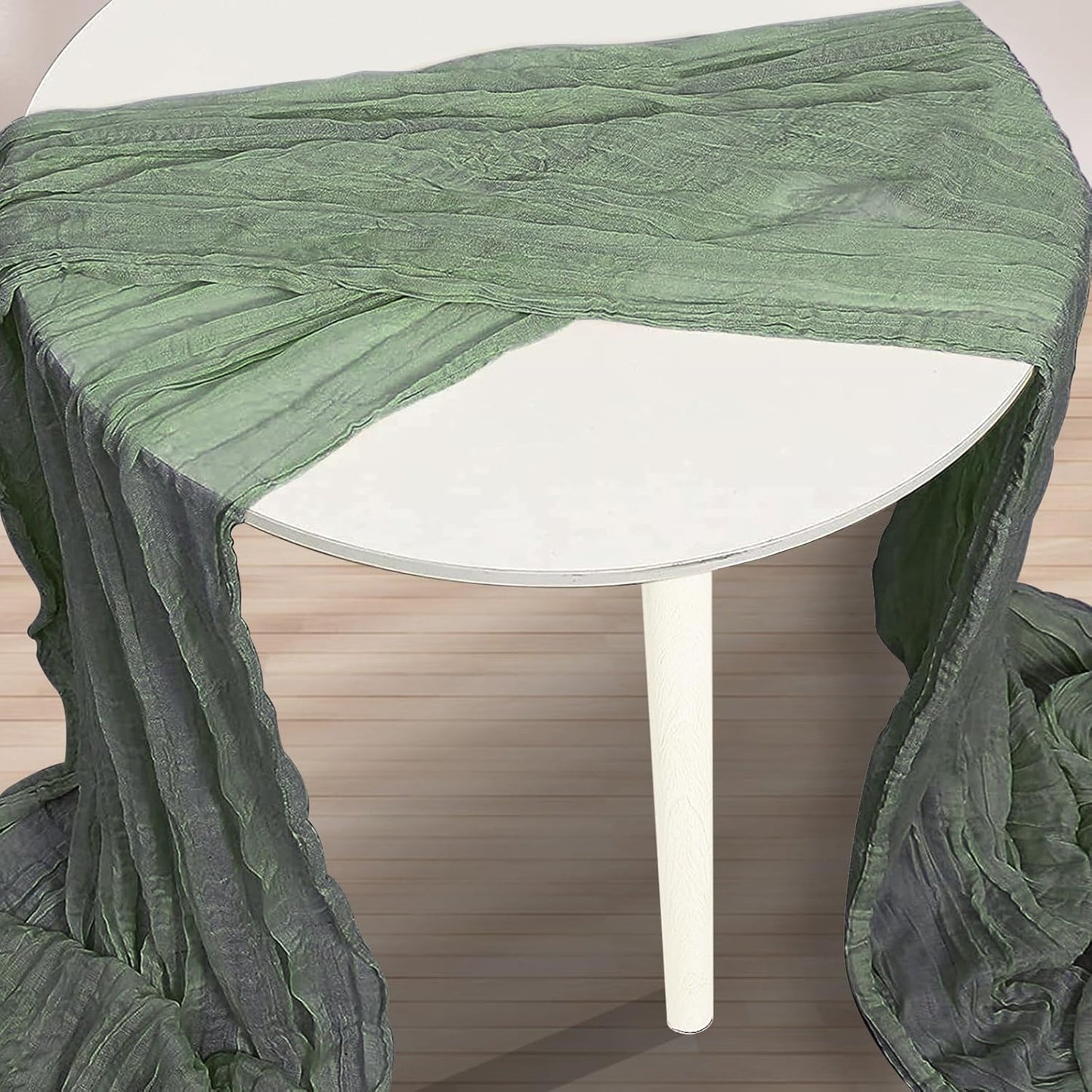 20 Pack Sage Green Cheesecloth Table Runner 35x120 Inch 10Ft Rustic Gauze Cheese Cloth Table Runner Sheer Cheesecloth Table Runners for Wedding Party Bridal Shower Decoration