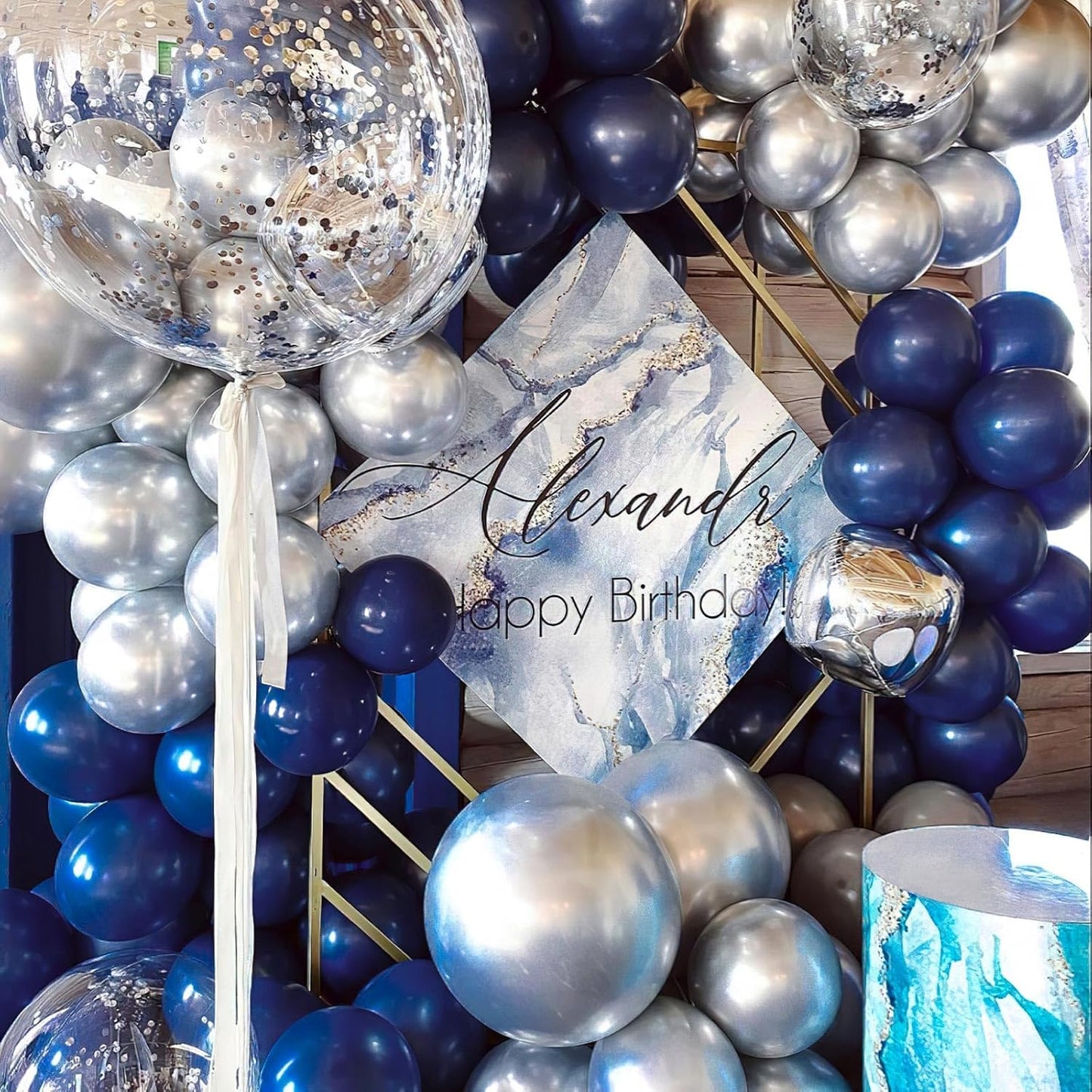 PartyWoo Navy Blue Balloons 100 pcs Different Sizes of 36 18 12 10 5 Inch Matte Dark Blue Latex Balloon Arch Kit Garland for Graduation New Year Wedding Baby Shower Birthday Party Decorations Blue-Y72