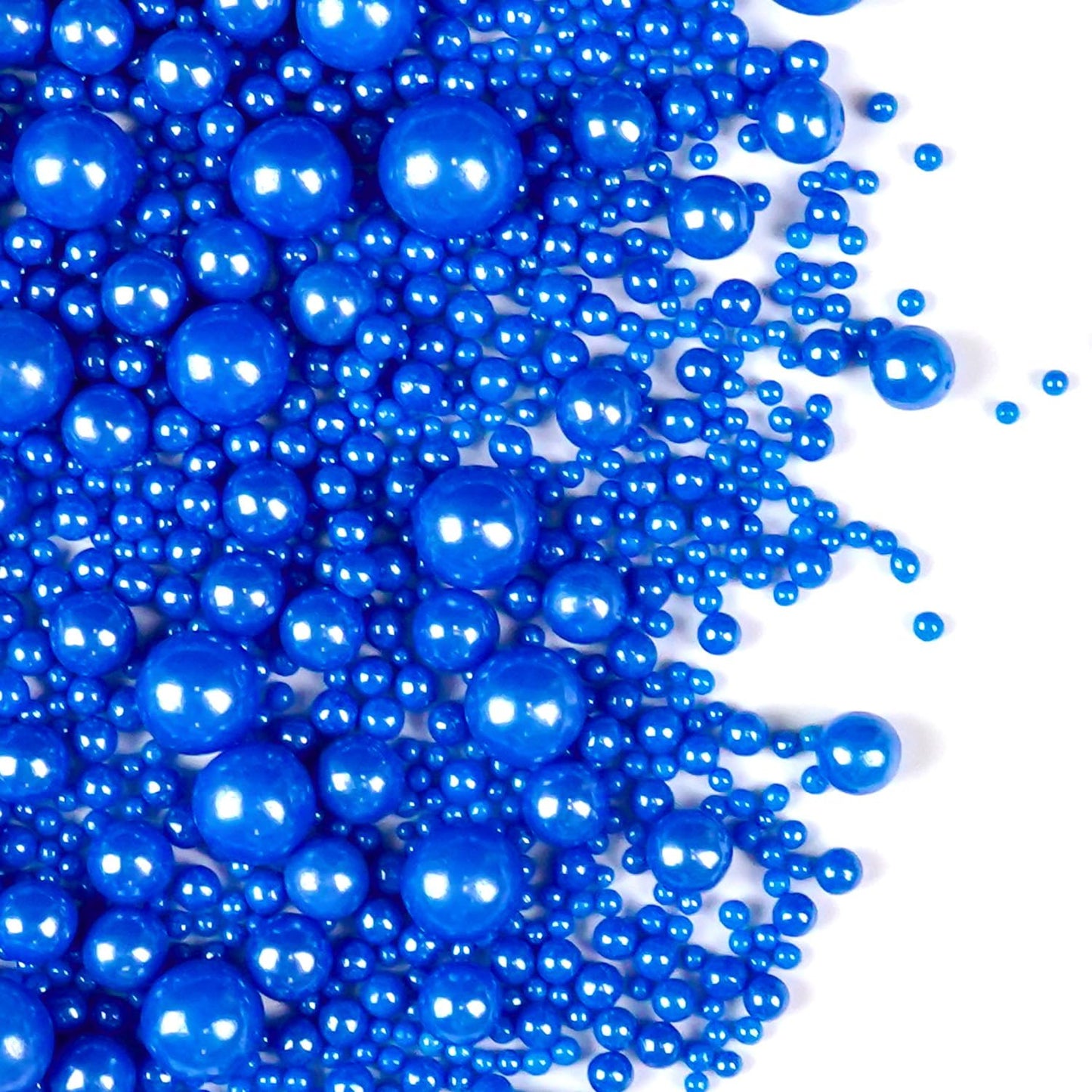 Deep Blue Pearl Sugar Sprinkles, Edible Candy Pearls, 150g/5.29oz, Blue Sprinkles for Cake Decorating, Baking Cake Decorations, Cupcakes, Foodgrade Toppers, Wedding Party Chirstmas Supplies
