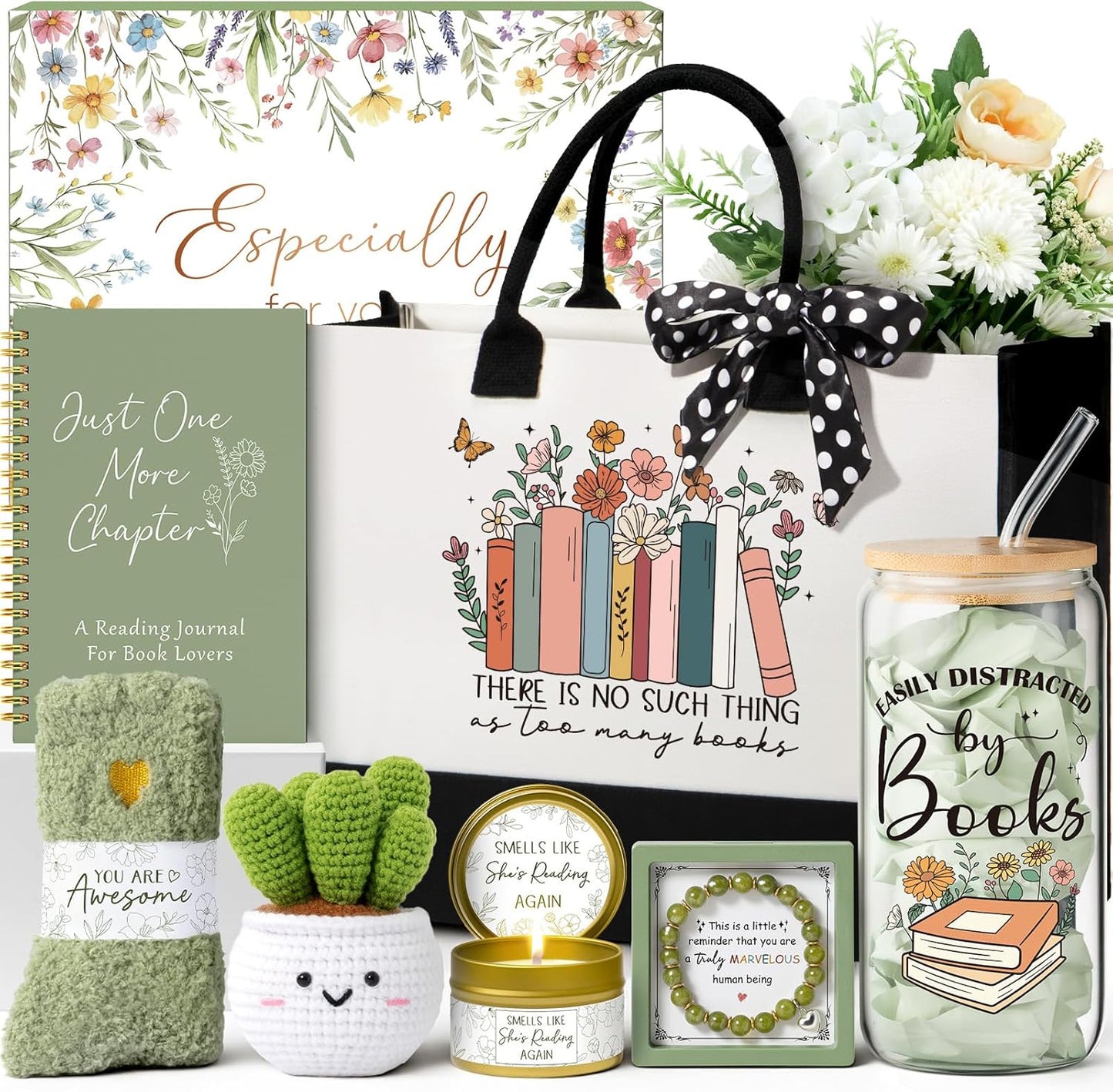 Book Lovers Gifts for Women Bookish Gifts, Book Club Reading Gift for Readers, Books Theme Item Christmas Birthday Gifts Reading Accessories for Books Lovers Women Friends Bookworms Librarians Teacher
