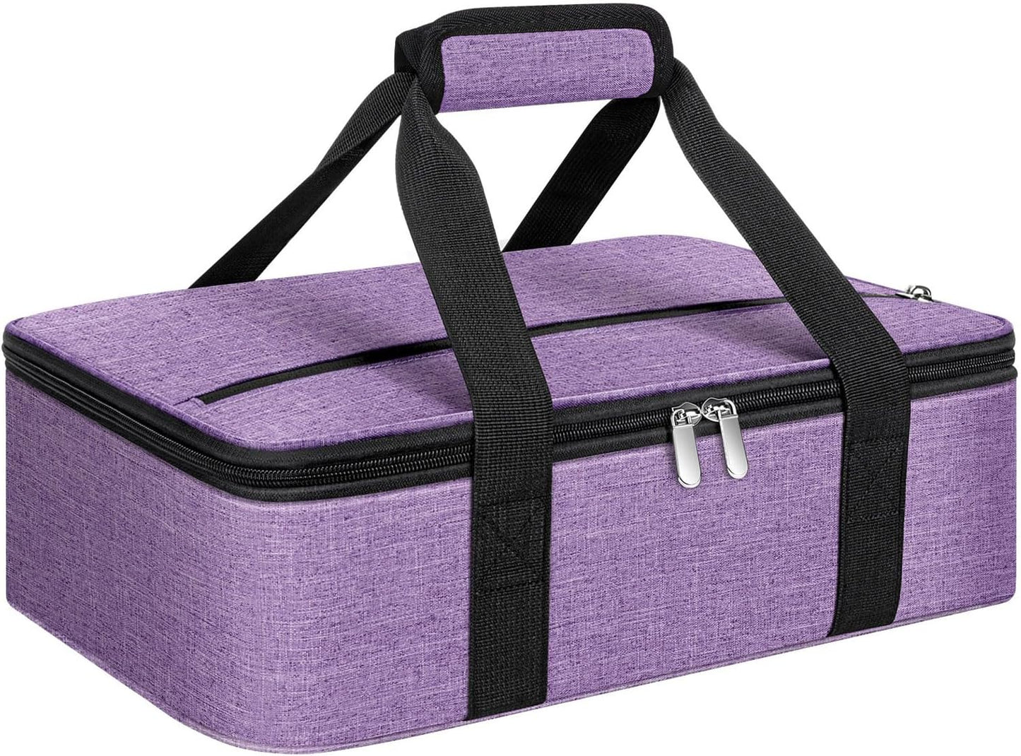 Insulated Casserole Carrier, Portable Casserole Carrier for Hot or Cold Food Lunch Tote Warmer or Cooler Bag, Lasagna Lunch Bag for Potluck Parties- Fits 9" x 13" Baking Dish-Purple