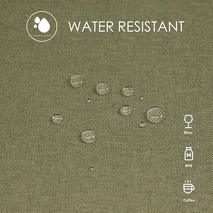 BALCONY & FALCON Table Cloth – Waterproof, Wrinkle Resistant & Washable Square Tablecloth and Table Cover for Dining Room, Kitchen, Outdoor, Party & Birthday Use (Olive, 47" x 47")