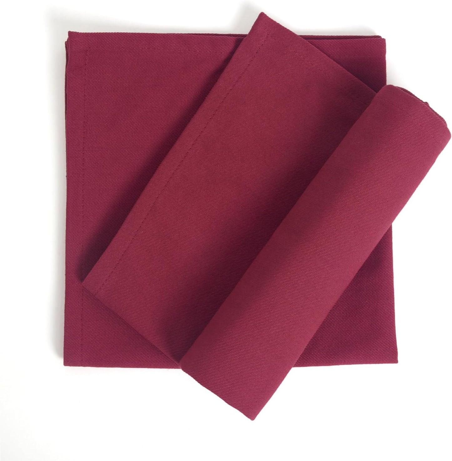 ANA Cloth Napkins Set of 6 (17.5x17.5) inch 100% Cotton Dinner Napkin Washable Hotel Quality Reusable Kitchen & Table Linen for Fall Thanksgiving Family Dinners Weddings & Everyday Use - Burgundy
