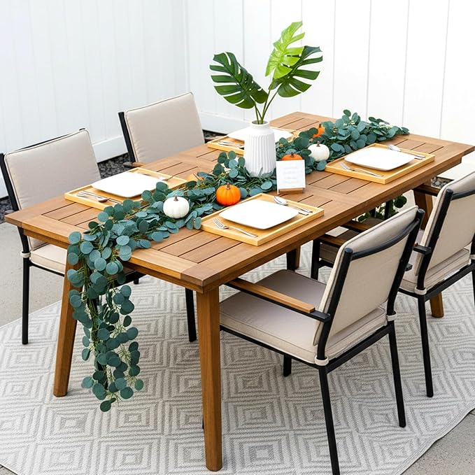 36 Pcs Artificial Eucalyptus Garland, Eucalyptus Greenery Leaves Table Garland Faux Leaf Plants Hanging Wreath Vines for Wedding Party Wall Table Home Fireplace Bedroom Decor
