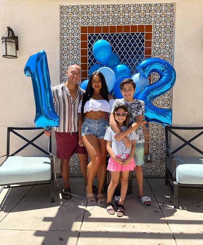40 Inch Navy Blue Numbers Balloons Digital 9 Balloons Decorations for 9th 19 90 Birthday Party, Engagement, Wedding