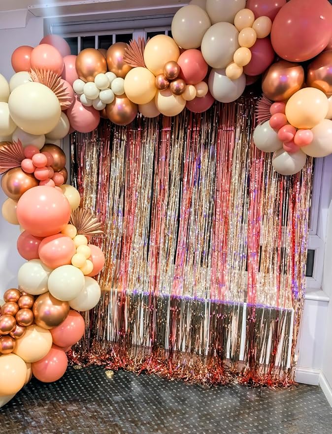 Retro Blush Pink Balloons,12 Inch 60pcs Rose Gold Balloons,Peach Dusty Pink Balloon for Birthday Baby Shower Graduation Wedding Mother's Day Party Decorations