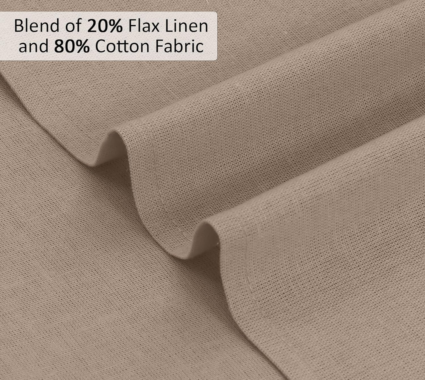 Ruvanti Linen Napkins Set of 12, 18x18 Cloth Napkins, Cotton Linen Blend Napkins Cloth Washable, Soft, Reusable Dinner Napkins for Wedding, Parties, Christmas, Thanksgiving, Everyday Use- Light Taupe