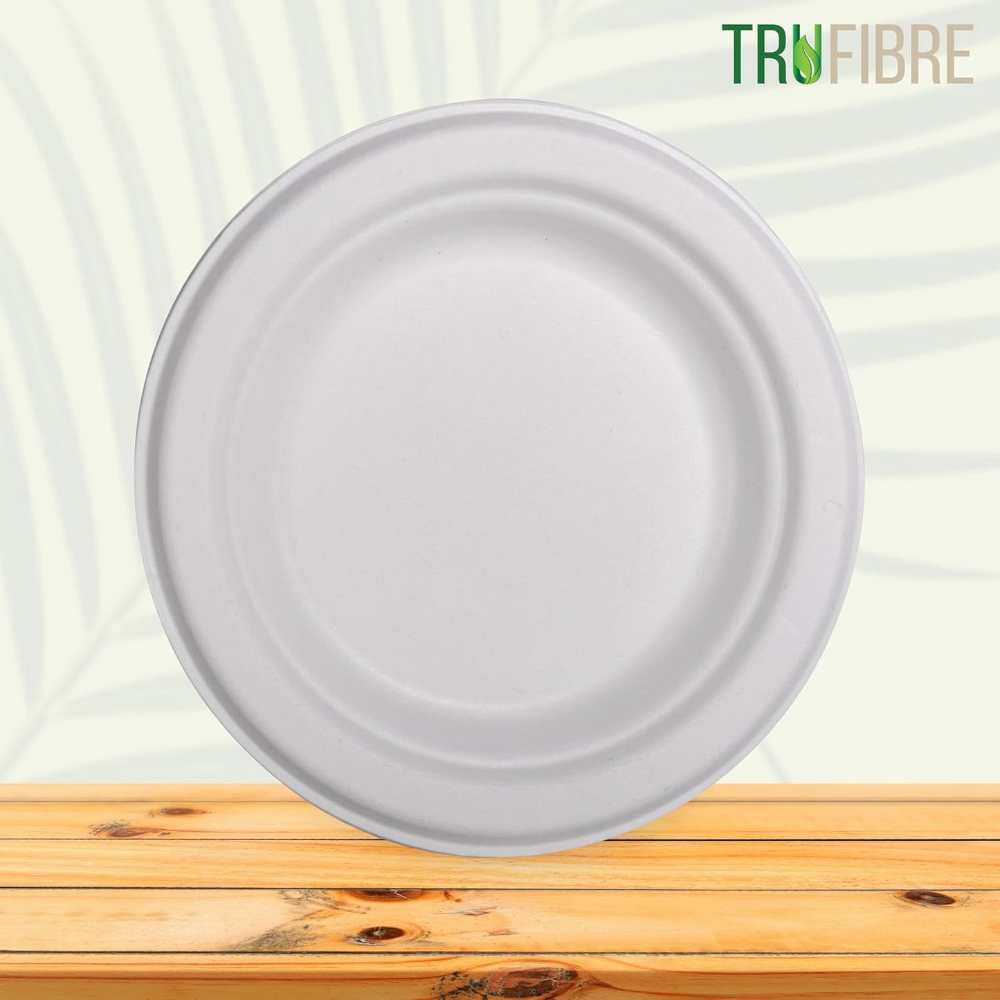 6" Paper Plates, Compostable Bagasse Food Container, Disposable, Microwave Safe for Lunch, Dinner, Party, Supplies, Events, Bulk, 125 Pack