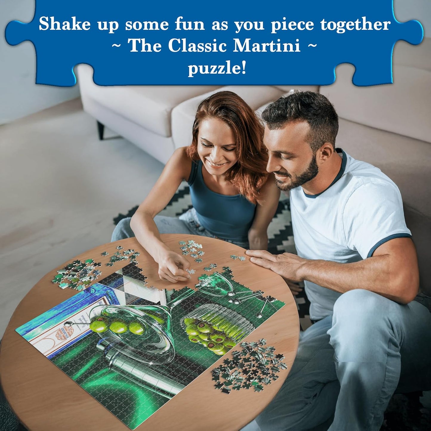 Jigsaw Puzzle 1000 Pieces - The Classic Martini, Cocktail Puzzle for Adults with Full-Size Poster, Vibrant Art, Brain-Boosting Fun for Adults, Gifts for Cocktail Lovers, Finished Size 27.5" x 19.5"