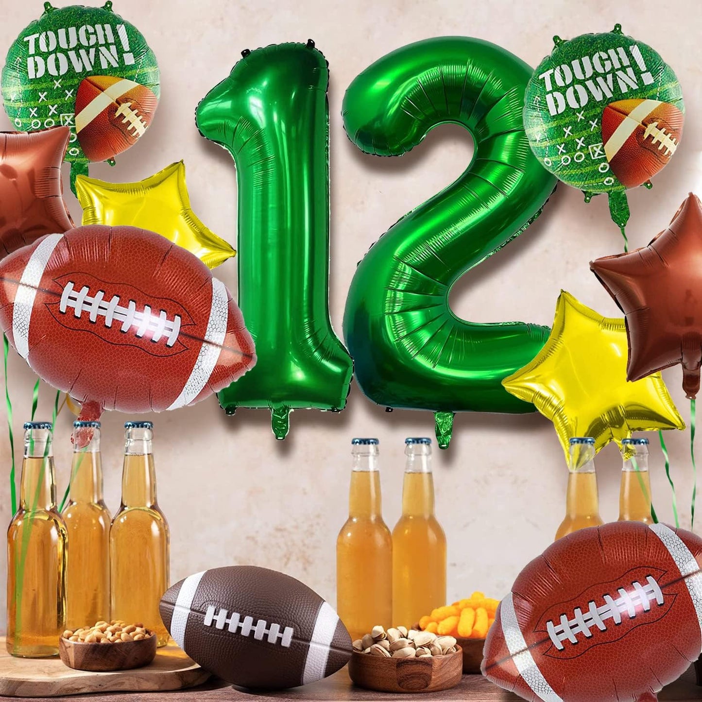 Football Balloons Set Football Birthday Party Decorations Football Touchdown Sports Theme Birthday Party Decoration, Tailgate Game Day Football Theme Supplies Birthday Party Decorations