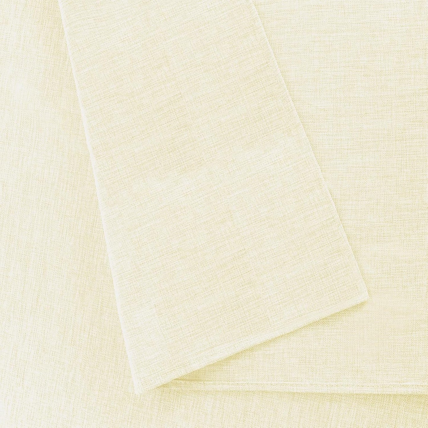 Hiasan 2 Pack Faux Linen Rectangle Tablecloth - Wrinkle and Stain Resistant Washable Table Cloth for Kitchen Dining Room Holiday Table Cover for Party Dinner, Champagne, 70 x 108 Inch