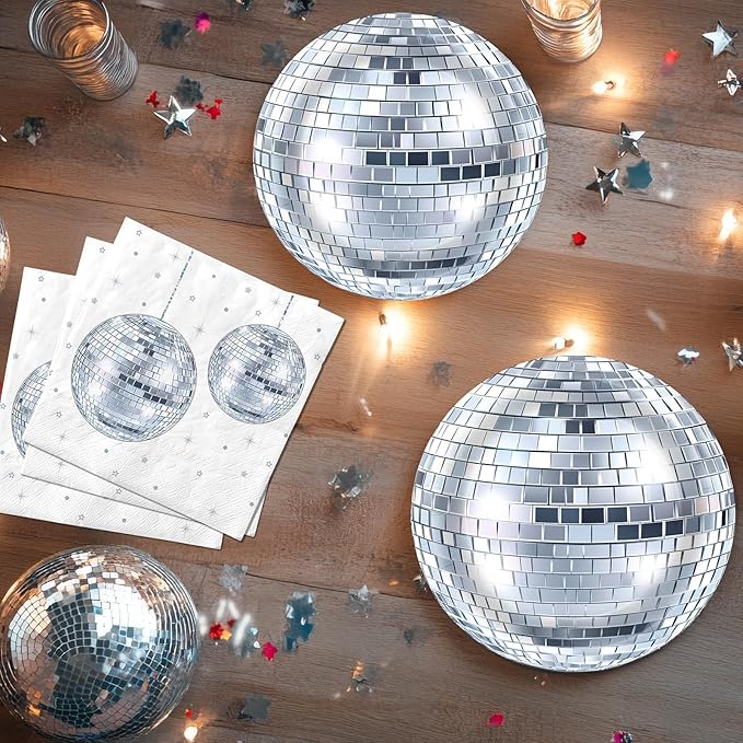 Disco Party Decorations - Disco Party Plates and Napkins for Kids Birthday Party, Serves 40 Guests