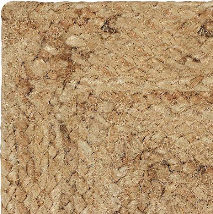 VDS Pack of 1 - Rectangle Jute Rug Braided Table Runner 100% Natural Burlap Reversible Rustic Hessian Table Cloth Centerpiece for Wedding ,Home, Kitchen, Table Decoration (Size 13x36 Inch) (Natural)
