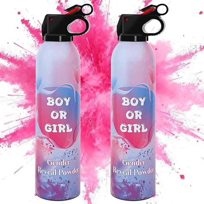 2 Pack Pink Gender Reveal Smoke Bombs, Fun Party Supplies for Baby Girl Shower Gender Reveal Spray Celebration, Decorations, Ideas