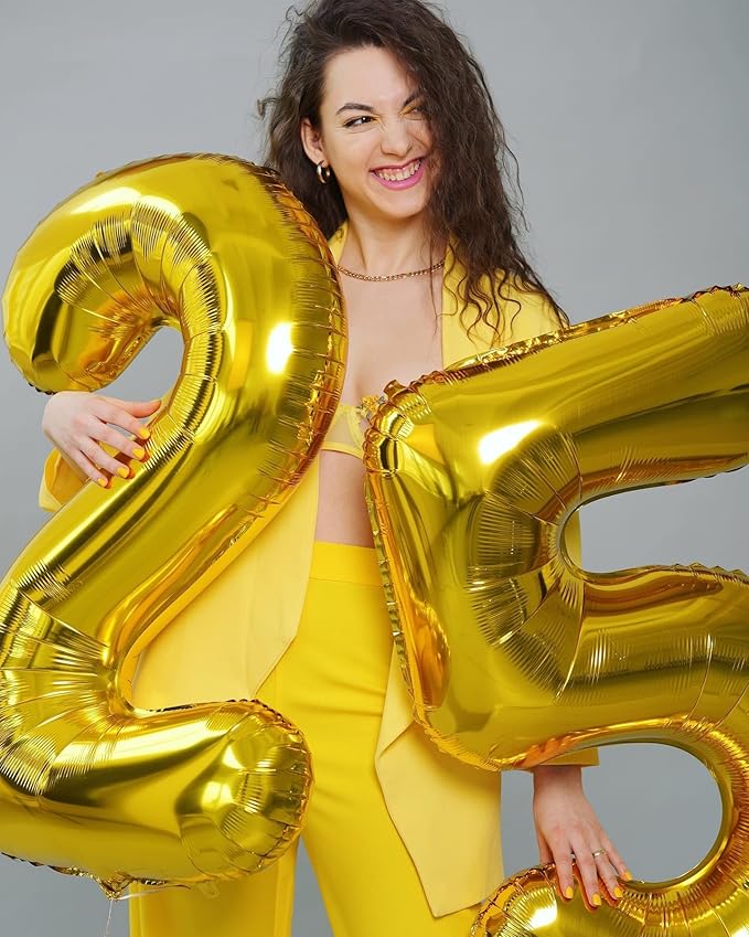 Gold Number 80 Balloon 40 inch, 80 Number Balloons, 80th Gold Birthday Decorations, 80 Year Old Women Men Golden Party Supplies