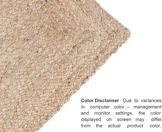 GLAMBURG Farmhouse Jute Burlap Table Runner 36 Inches Long, 13x36 Natural Jute Braided, Organic Eco-Friendly Rustic Vintage Dining