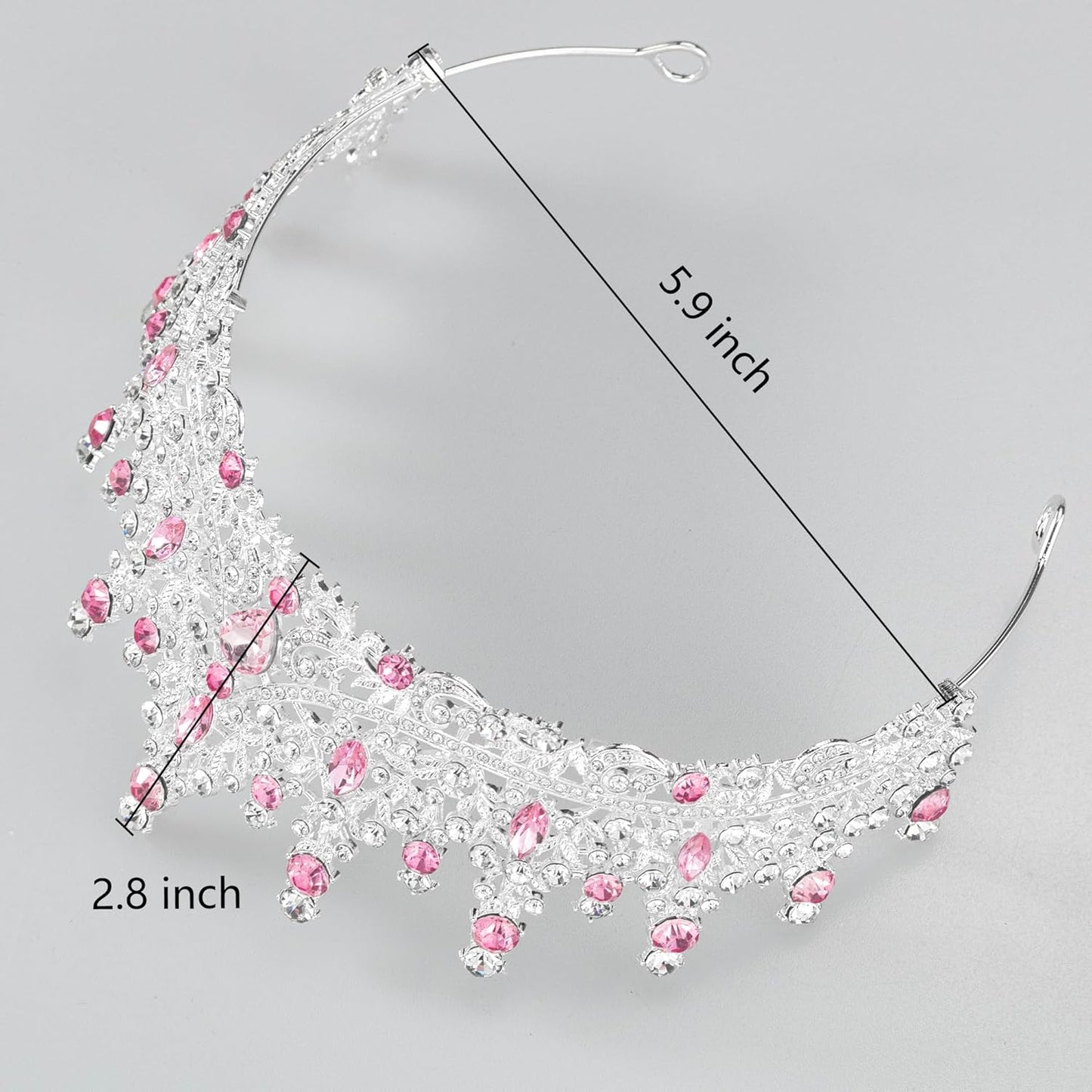 Tiaras and Crowns for Women Crystal Princess Tiaras Rhinestone Queen Crowns For Wedding Bridal Birthday Prom Pageant Party (Tiara 100)