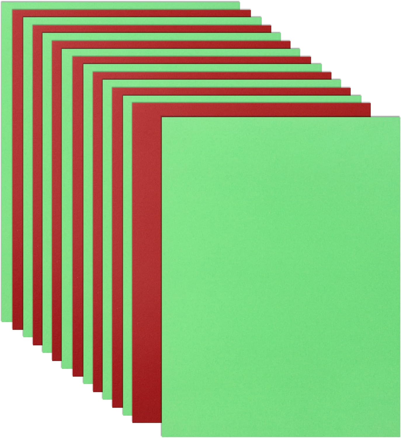 32 Sheets Christmas Red Green Cardstock 8.5 x 11 Crafts Paper, 80lb Premium Card Stock for DIY Card Making, Invitations, Thank You Cards, Party Decorations, Festival blessings