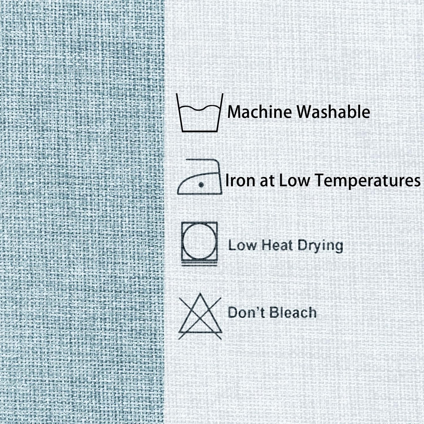 Hiasan 2 Pack Faux Linen Rectangle Tablecloth - Wrinkle and Stain Resistant Washable Table Cloth for Kitchen Dining Room Holiday Table Cover for Party Dinner, Lux Slate Blue, 30 x 60 Inch