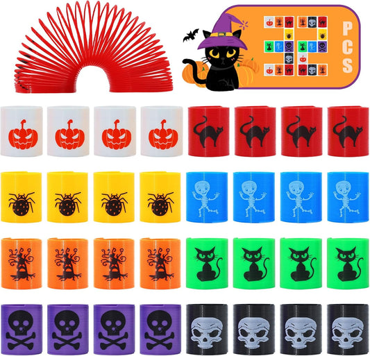 Cocurb 32 Pcs Halloween Mini Spring Party Favors for Kids 4 to 8 Fun Goodie Bag Stuffers for All Hallow's Day, Classroom Prizes, and Small Toys Presents,Stress Relief Bulk Fidget Toys