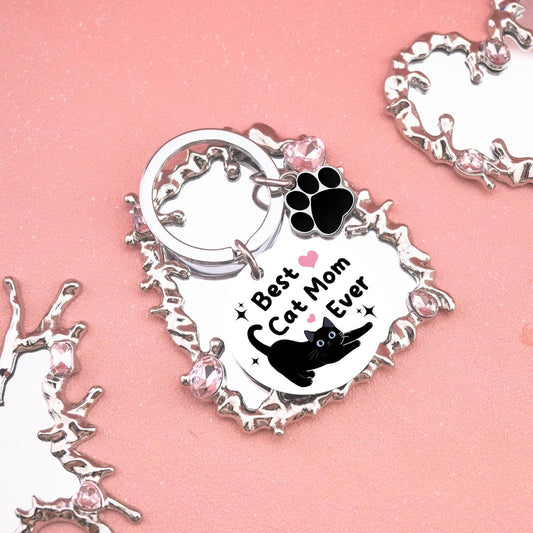 Cat Mom Gifts Cats Themed keychain Cats Lovers Gifts for Women