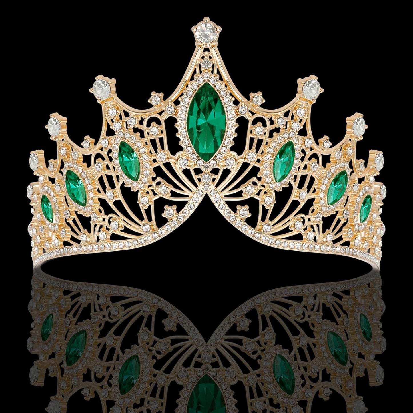 Tiaras Headbands Crown for Women and Girls, Princess Rhinestone Crown for Bridal, Crystal Queen Tiara Head Band Hair Accessories for Prom Wedding and Party