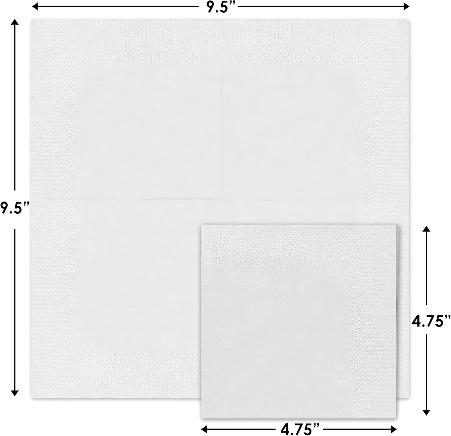 500 Pack Cocktail Napkins Paper - Quality 3-Ply White Beverage Napkins - Restaurant, Event, Bar Napkins - Perfect Size Dessert Napkins - Party Napkins Bulk - Elegant Wedding Napkins Disposable