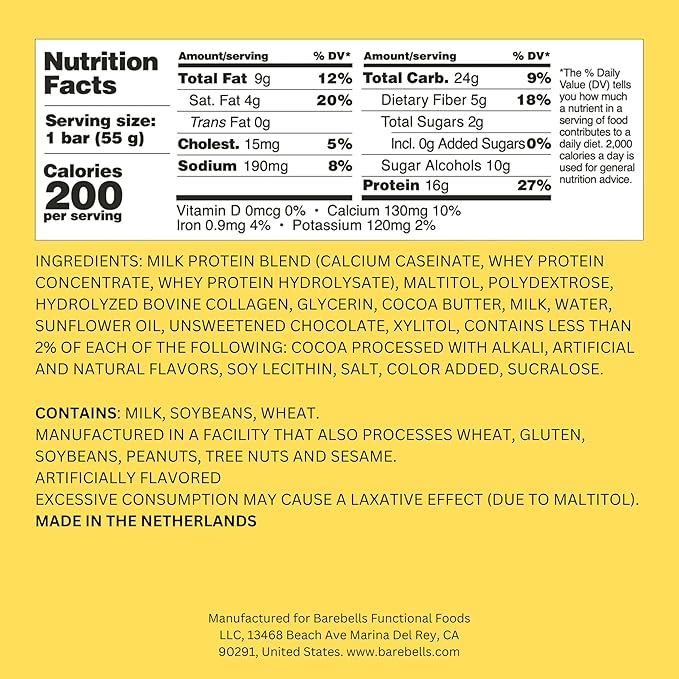 Barebells Soft Protein Bars Caramel Choco - 24 Bars (2 Packs of 12) - Protein Snacks with 16g of High Protein - Fluffy Chocolate Protein Bar with 2g of Total Sugars - Soft Protein Snack & Breakfast Bars