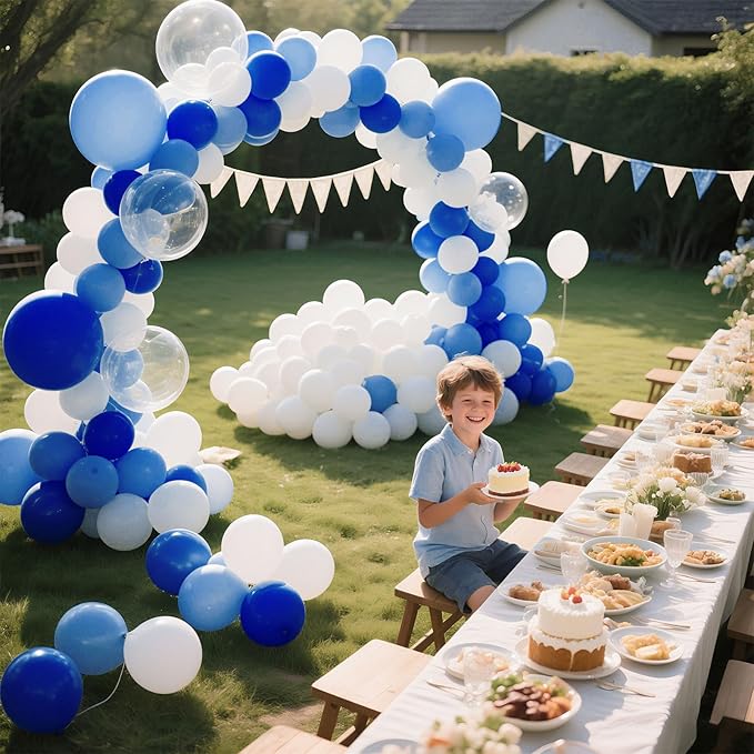 10Pcs Jumbo Royal Blue Balloons - 36 Inch Large Round Birthday Ballons, Big Latex Baloons for Balloon Arch as 4 of July Decorations, Birthday Decorations for Boys, Baseball Party Supplies