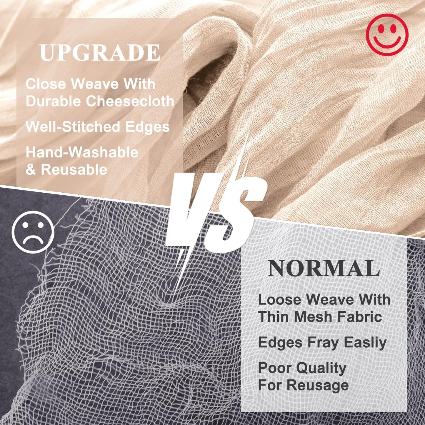 Wokceer Cheesecloth Table Runner 2 Pack 10FT Beige Boho Gauze Christmas Cheese Cloth Table Runner for Party Long Rustic Sheer Table Runners for Baby Bridal Shower Wedding Easter Table Decor