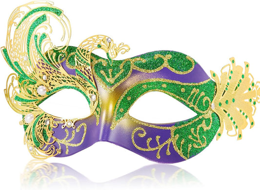 2025 New Mardi Gras Mask for Women-Swan Masquerade Venetian Mask - Carnival Mask for Women Butterfly, Costume Party