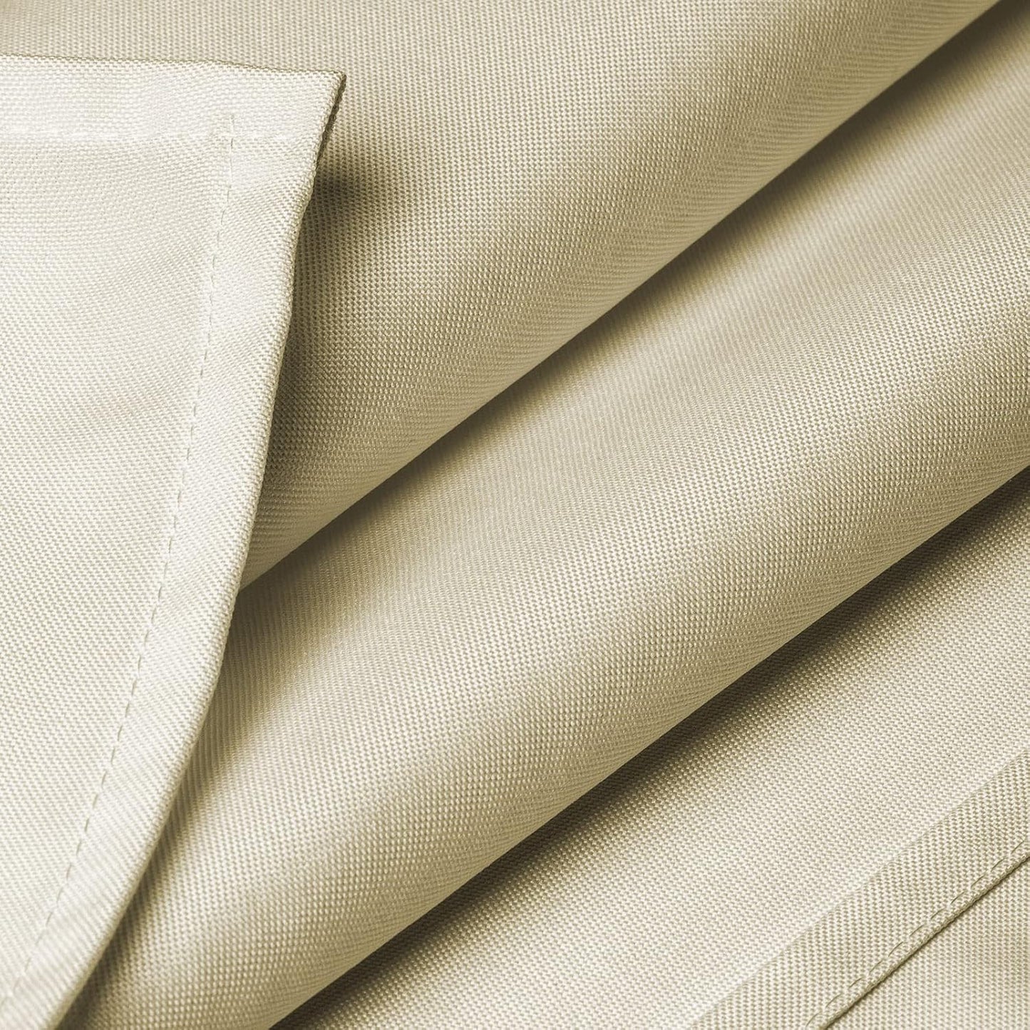 Lann's Linens - 60" x 126" Premium Tablecloth for Wedding/Banquet/Restaurant - Rectangular Polyester Fabric Table Cloth - Beige