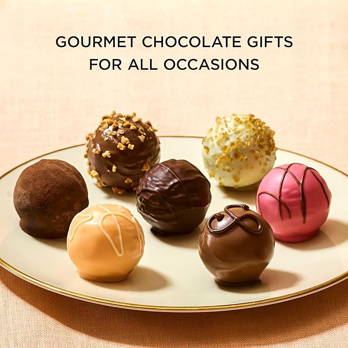 Godiva Assorted Chocolate Truffle Gift Box, Patisserie Dessert Gourmet Candy with Creamy Ganache, Gift Basket for Birthday, Thank You, Anniversary, Congratulations, 24-Piece