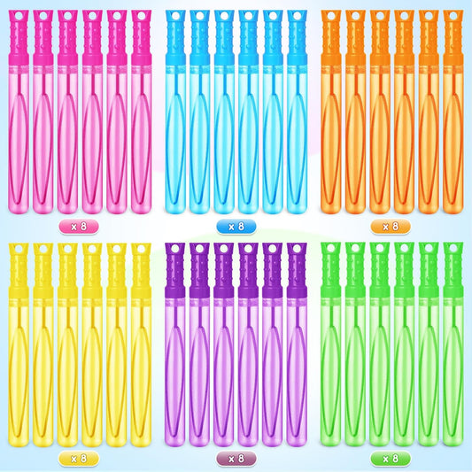 48PCS Bubble Wands for Kids,Bulk Bubble Wand for Kids Party Favor, Bubble Maker for Party Favor,Birthday,Goodie Bags, Wedding, Carnival Prizes, Summer Outdoor Toy Gifts, Assortment 6 Colors