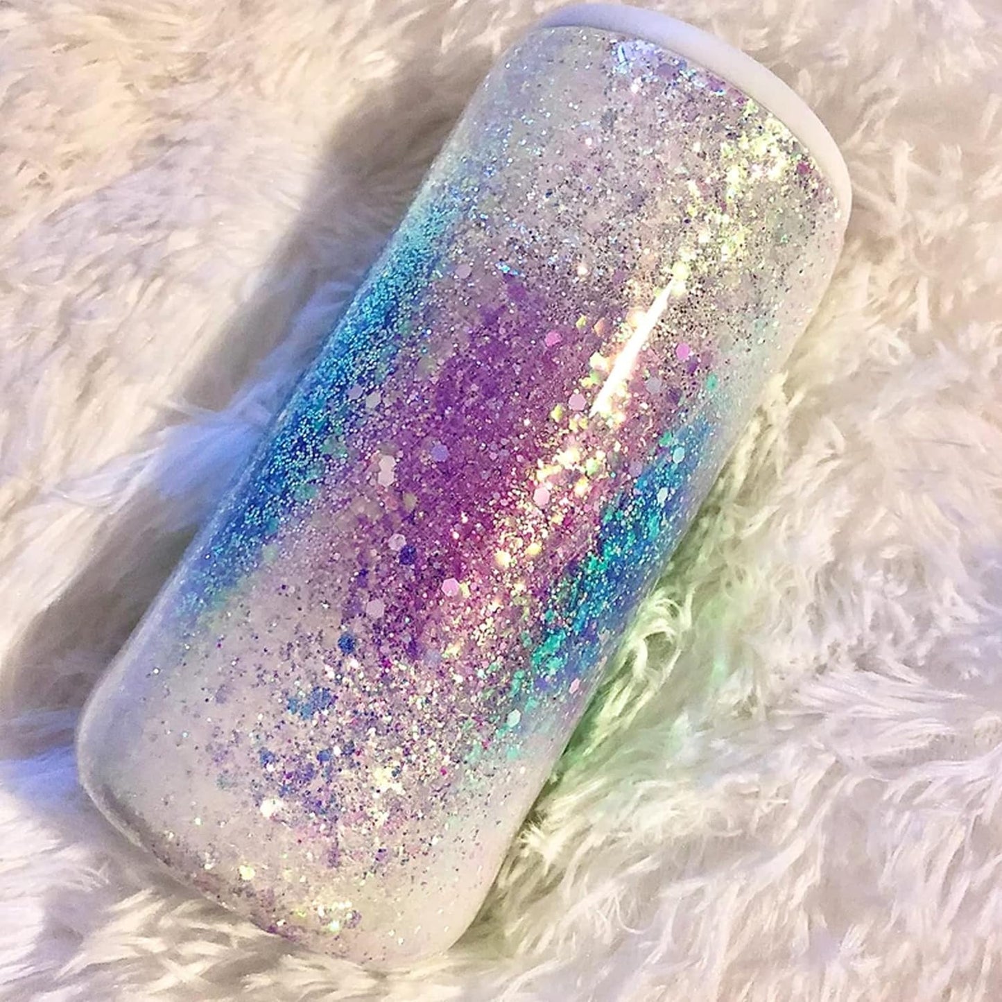 HEMOER White Opal Glitter 100g/3.5oz, Cosmetic Mixed Hexagon Chunky & Fine Craft Glitter Resin Sequins for Epoxy Glass, Resin Art, Body, Hair, Face, Nail, Slime, Tumbler, Festival Party