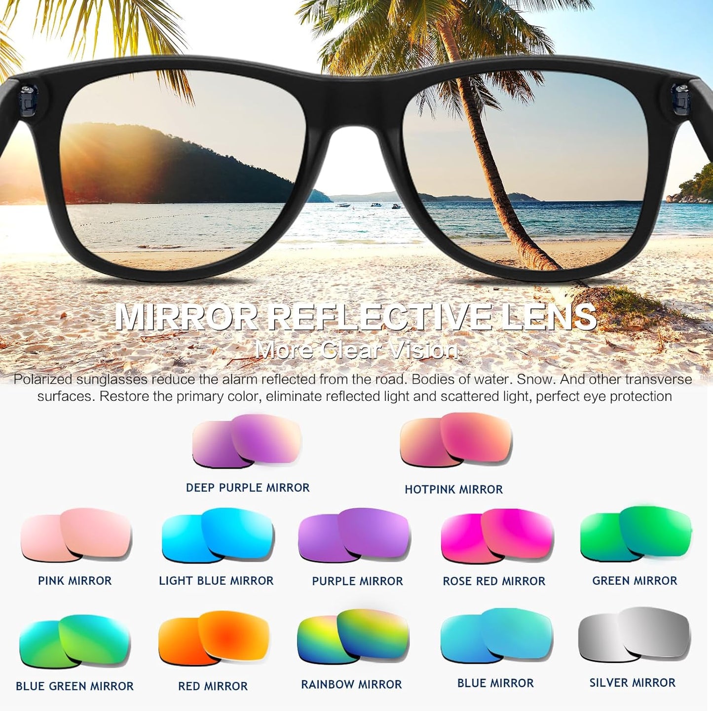 SUNOVELTIES 12/24 Pack Neon Party Sunglasses Mirrored/Jelly Lens Bulk Glasses Horn Rimmed Eyewear for Men Women