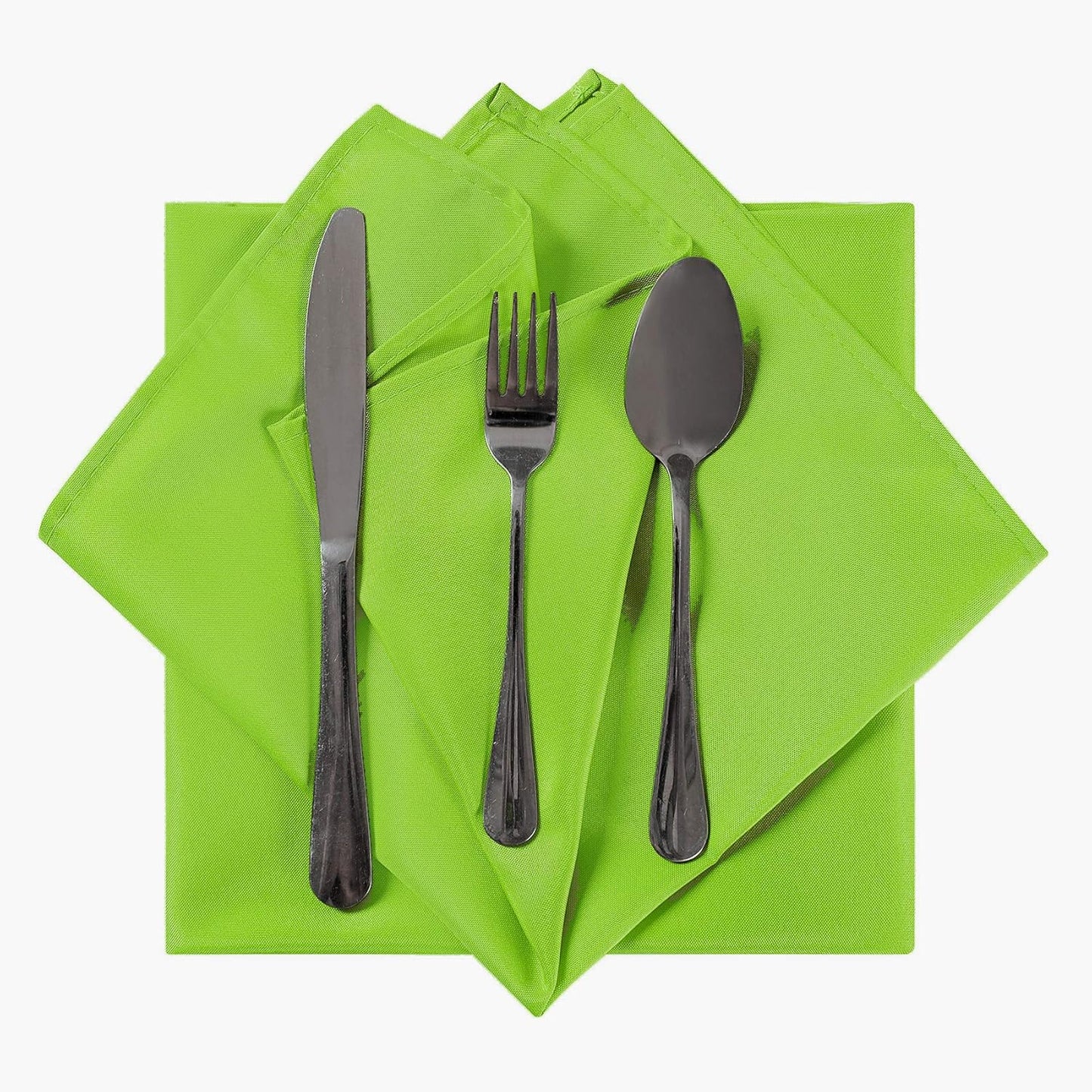 Cupuamon Cloth Napkins 20x20 inch Washable Polyester Dinner Napkins Soft Table Napkins for Wedding Party Dining Banquet(Apple Green,100PCS)
