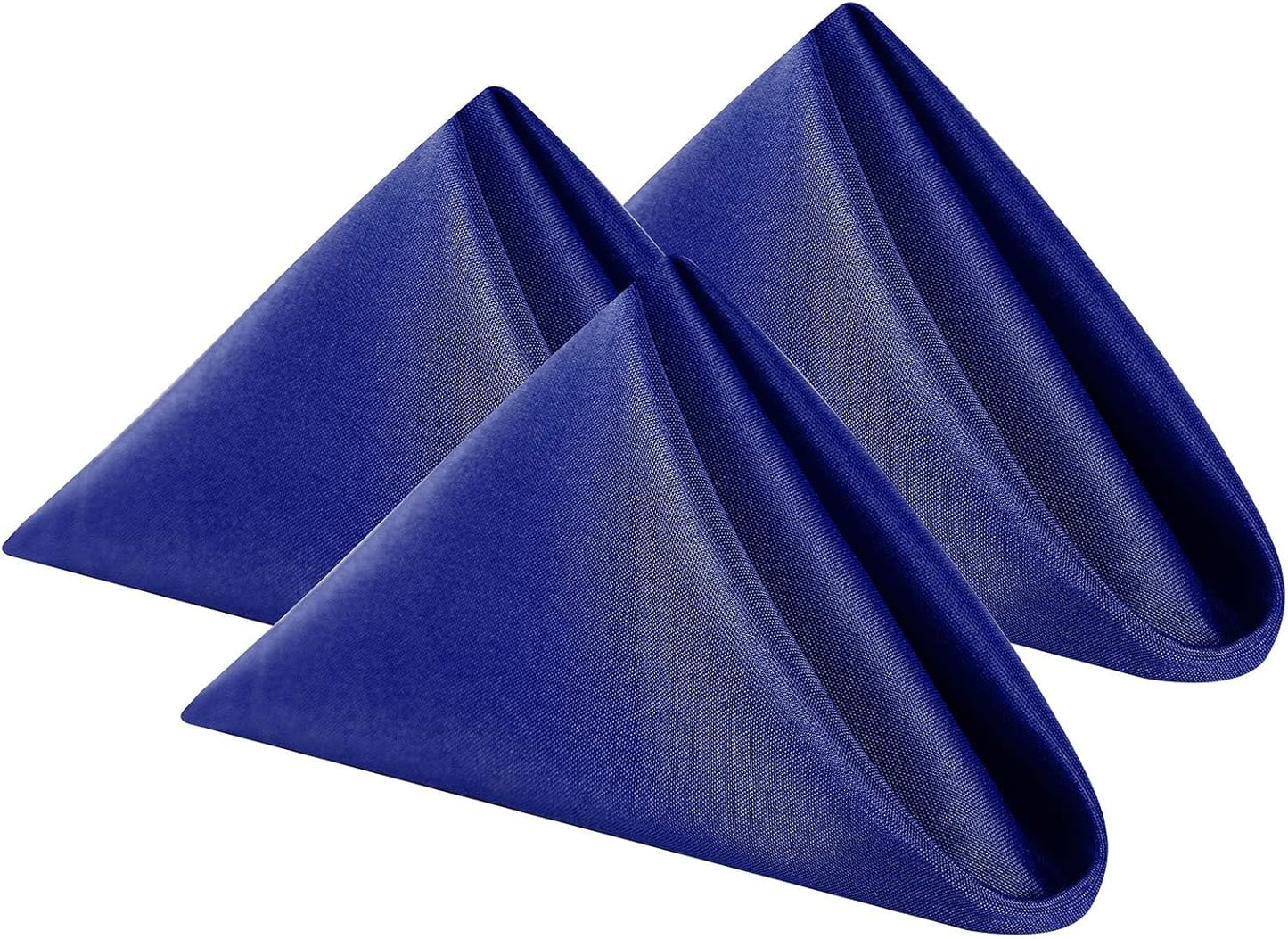 Cloth Napkins 20x20 inch Washable Polyester Dinner Napkins Soft Table Napkins for Wedding Party Dining Banquet(Royal Blue,12PCS)
