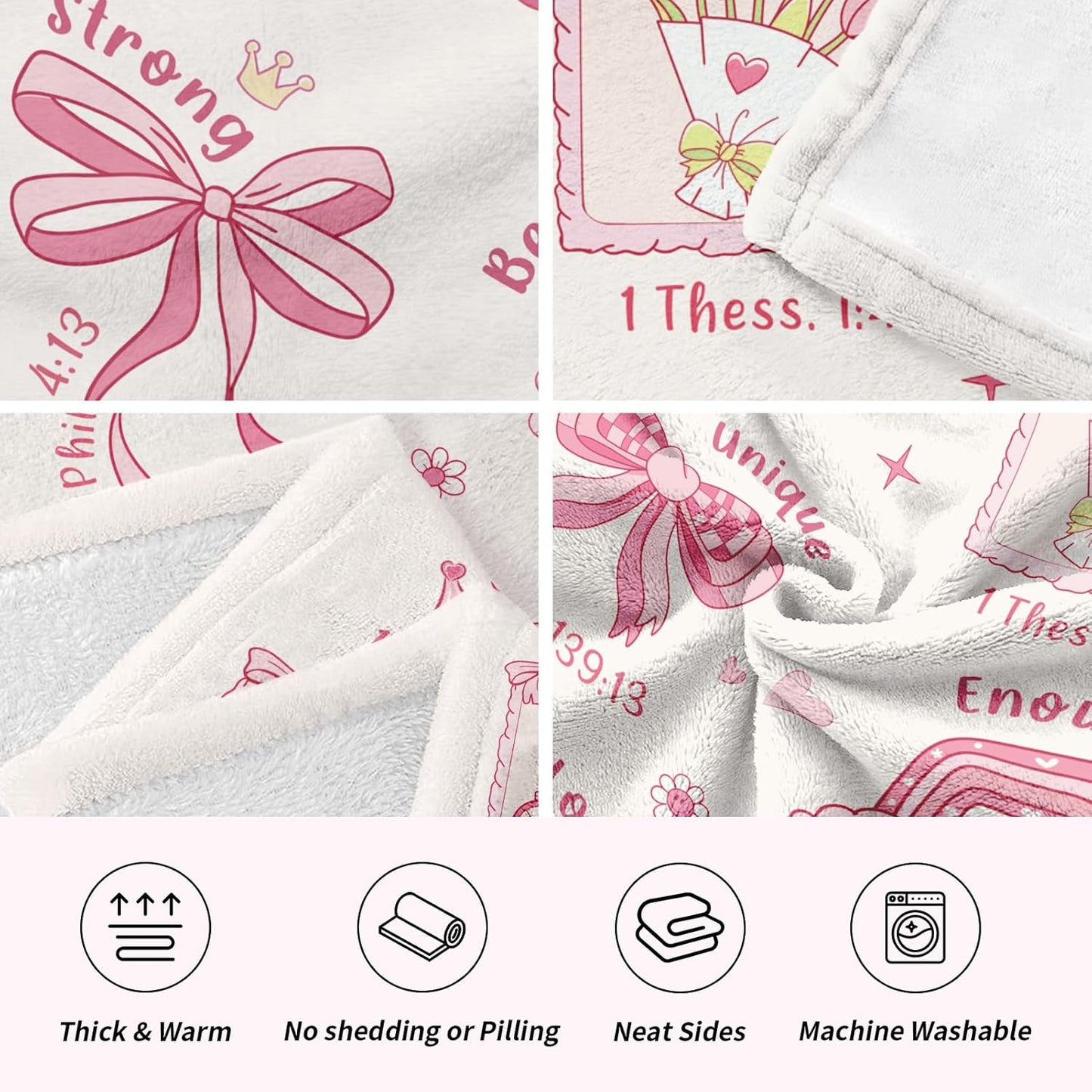 Baptism Gifts for Girl Christening, Christian Gifts for Women Faith, Flannel Soft Baptism Blanket Decor, Religious Gift for Women on Birthday Christmas, Bible Verse Scripture Prayer Blanket
