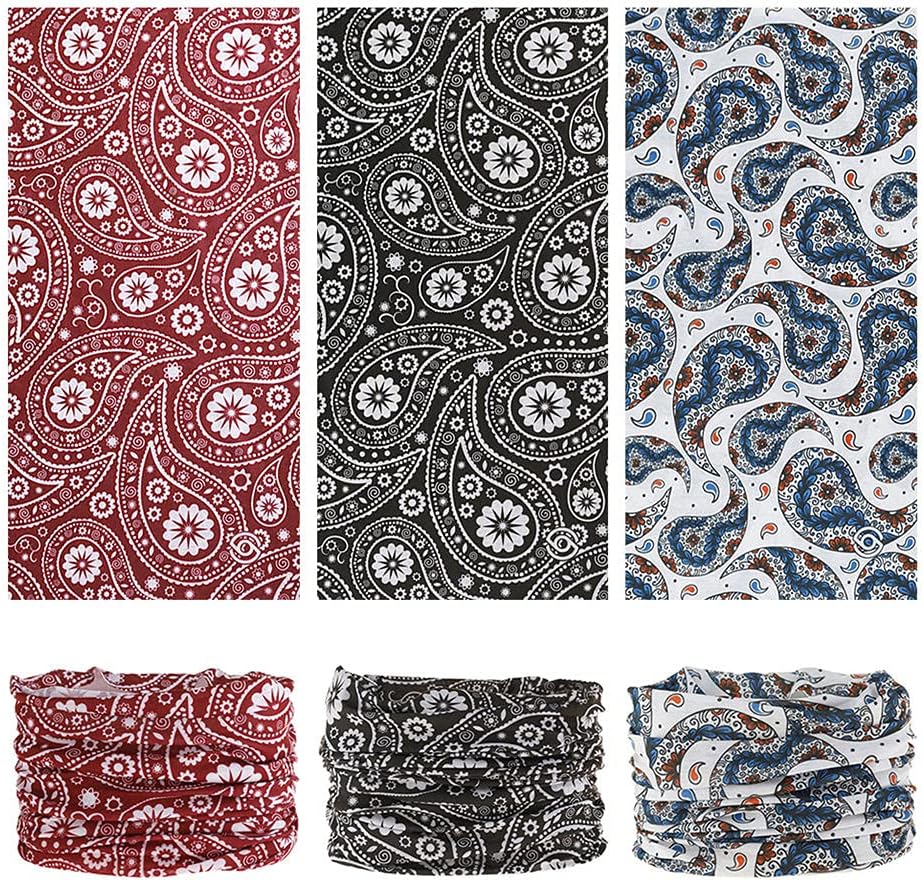 Headband Neck Gaiter Head Wrap Headwear Face Mask Magic Scarf Bandana for Men and Women